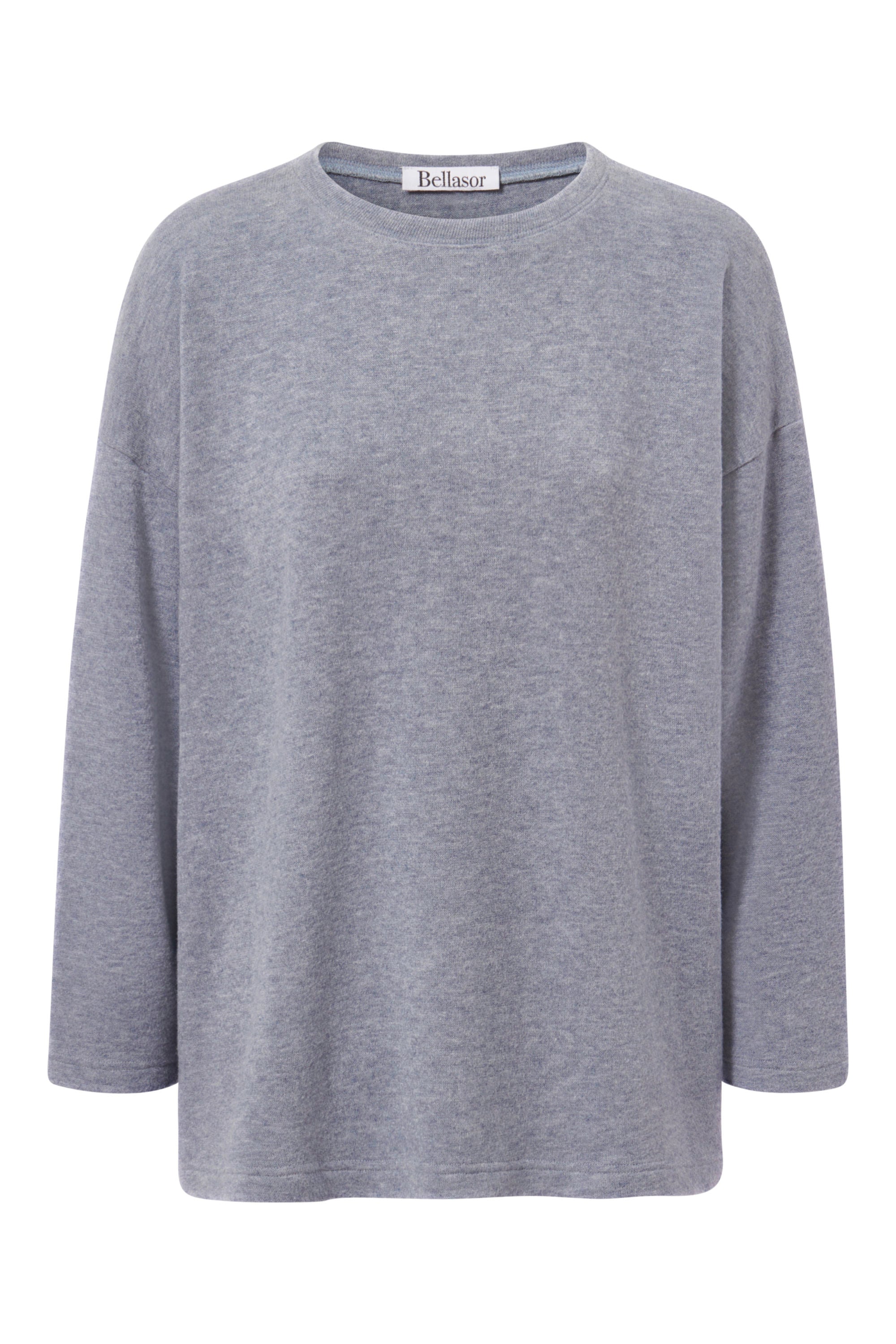 Ein hochwertiger Pullover für Damen in der Farbe grau.